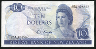 New Zealand - $10 - Knight - 25A 423567 - VF