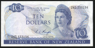 New Zealand - $10 - Knight - 24S 333194 - VF