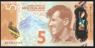 New Zealand - $5 - Wheeler - Final Prefix - BP15 441523 - Unc