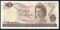 New Zealand - $1 - Wilks - Star Note - Y90 387920* - Fine