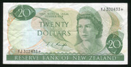 New Zealand - $20 - Knight - Star Note - YJ 302433*