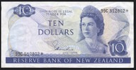 New Zealand - $10 - Hardie - Star Note - 99C 512802* - EF