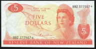 New Zealand - $5 - Hardie - Star Note - 992 377567* - VF