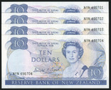New Zealand - $10 - Brash - 4 Consecutive - NYN496701 - NYN496704 - Unc