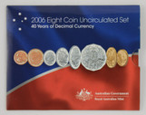 Australia - 2006 - Uncirculated 8 Coin Set - 40 Years Of Decimal Currency