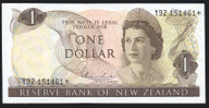 New Zealand - $1 - Hardie - Star Note - Y92 151461* - Unc