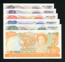New Zealand - 1989 - Brash - Banknote Set - #90 - $1 - $50 - 000090