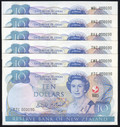 New Zealand - $10 - 1990 - Brash - Sesquicentennial Banknote Set - #90 -  Sponsors Prefixes - 000090