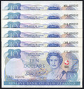 New Zealand - $10 - 1990 - Brash - Sesquicentennial Banknote Set - #90 -  Sponsors Prefixes - 000090 - gEF