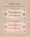 Australia - The Bank Of Adelaide - Travellers Cheques - Specimens