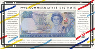 New Zealand - 1990 - $10 Commemorative Note - BBB Prefix - BBB000102