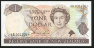 New Zealand - $1 - Hardie - Star Note - AB001206* - Unc