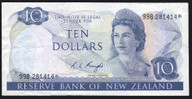 New Zealand - $10 - Knight - Star Note - 99B 281414* - gFine