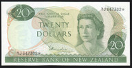 New Zealand - $20 - Hardie - Star Note - YJ 647302* - Unc