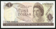 New Zealand - $1 - Hardie - Low First Prefix - E25 000635 - Unc