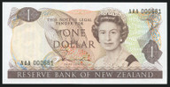 New Zealand - $1 - Hardie - Low First Prefix - AAA000681 - Unc