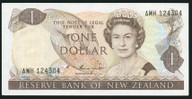 New Zealand - $1 - Russell - Last Prefix - AMH244424 - aUnc
