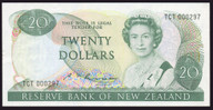 New Zealand - $20 - Russell - Low First Prefix - TCT000297 - Unc