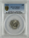 New Zealand - 1943 - Sixpence - KM8 - PCGS MS64+ - 28850681