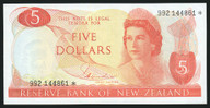 New Zealand - $5 - Hardie - Star Note - 992 144861* - Unc