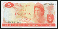 New Zealand - $5 - Knight - Star Note - 990 719788* - gEF