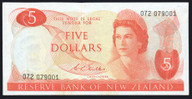 New Zealand - $5 - Wilks - 072 079001 - aUnc