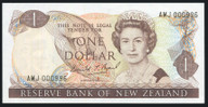 New Zealand - $1 - Brash - Low First Prefix - AMJ000996 - Unc