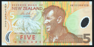 New Zealand - $5 - Bollard - Low Serial - AM03 000535 - Unc