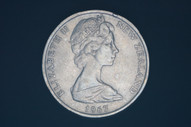 New Zealand - 1967 - Fifty Cents - Error - Dot Above 1 - KM37 - VF (OM-A3252)