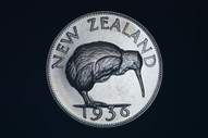 New Zealand - 1955 - Silver - 1936 Kiwi Fantasy Crown - Unc