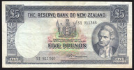 New Zealand - 5 Pounds - Fleming - S1 911346 - VF