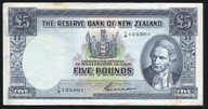New Zealand - 5 Pounds - Wilson - 1/W 125301 - gFine