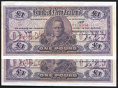 New Zealand - 1 Pound - BNZ - Consecutive Pair - F118950 - F118951 - aEF