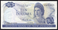 New Zealand - 10 Dollars - Wilks - Last Prefix - 15S 214253 - VF