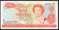 New Zealand - 5 Dollars - Hardie - Star Note - JA 056199* - gVF