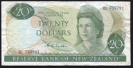 New Zealand - 20 Dollars - Wilks - Last Prefix - BL 799791 - Fine