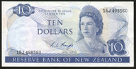 New Zealand - 10 Dollars - Knight - 16J 498560 - VF