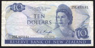 New Zealand - 10 Dollars - Knight - Last Prefix - 25E 933161 - Fine