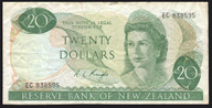 New Zealand - 20 Dollars - Knight - Last Prefix - EC 838595
