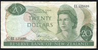New Zealand - 20 Dollars - Hardie - First Prefix - EE 125686  - Fine