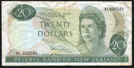 New Zealand - 20 Dollars - Hardie - Last Prefix - KL 996541