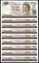 New Zealand - 1 Dollar - Hardie - 9 Consecutive - H29 174772 - H29 174780 - gEF