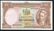 New Zealand - 10 Shillings - Fleming - 9A 913359 - EF
