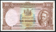 New Zealand - 10 Shillings - Fleming - 8Y 051661 - VF