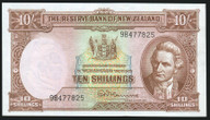 New Zealand - 10 Shillings - Fleming - 9B 477825 - Unc