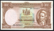 New Zealand - 10 Shillings - Fleming - 8H 065807 - aUnc