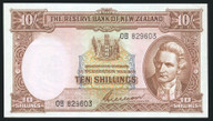 New Zealand - 10 Shillings - Wilson - 0B 829603 - aUnc