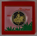 New Zealand - 2022 - Year Of The Tiger - 1oz Fine Silver Gold Plated Medallion