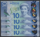 New Zealand - $10 - 4 Consecutive Banknotes - Wheeler - AR15 000183 - 000186