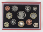 United Kingdom - 2007 - Annual Proof Coin Set - Red Leather Case